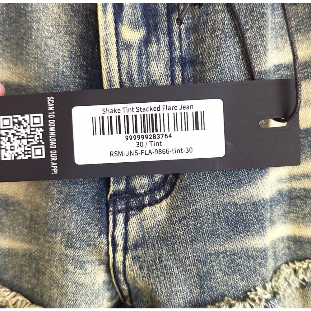 Rockstar Original Slim Stacked Flare Stretch Jeans 30X34 Y2K Streetwear Grunge - Picture 4 of 13